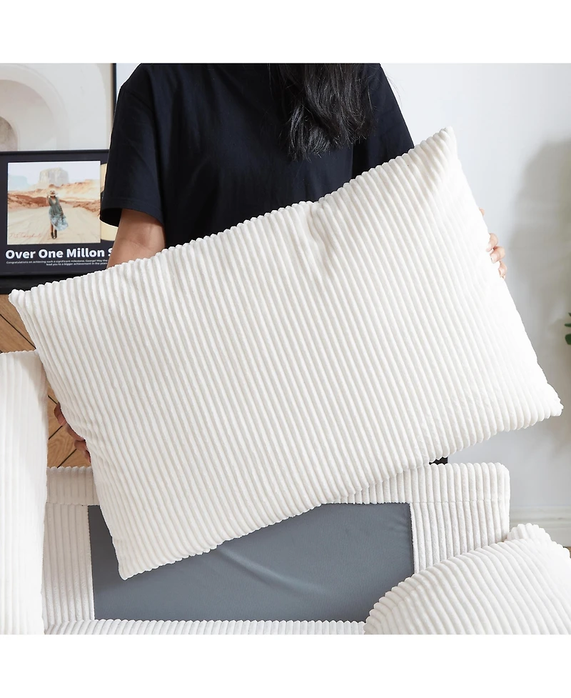 Streamdale Furniture 64.5" 3-in-1 Sleeper Sofa with Pullout Bed, Pillows, Pockets