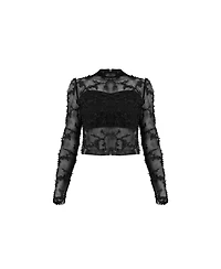 Ivonne Women's Textured Straight Blouse