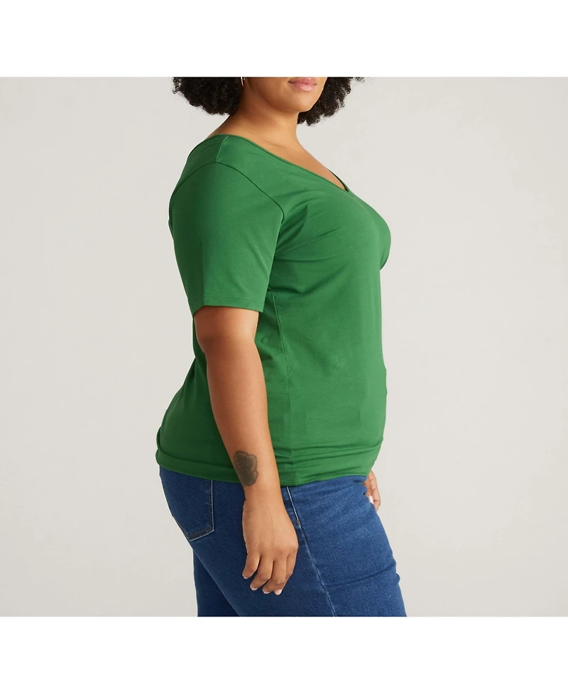 Universal Standard Plus Size Double V Tee