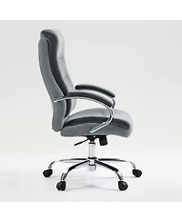 Streamdale Furniture Big & Tall Linen Adjustable Height Office Chair