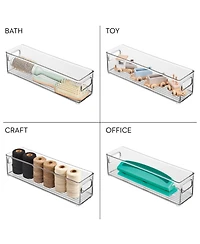 iDesign Plastic Stackable Fridge Bin with Handles, Set of 6, Clear, Made in Usa