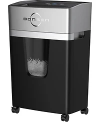Bonsaii 12-Sheet Micro-Cut Shredder, P-4 Security, 40-min run, 55dB Quiet, Shreds Paper/Cards/Staples, 5.3Gal Bin, Home/Office