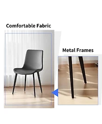 Streamdale Furniture Upholstered Faux Leather Dining Chairs (Set of 2)