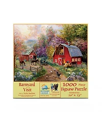 SunsOut Barnyard Visit 1000 piece Jigsaw Puzzle for Adults