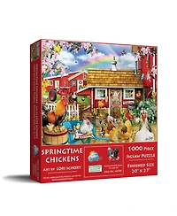 SunsOut Springtime Chickens 1000 piece Jigsaw Puzzle for Adults