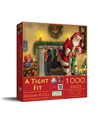SunsOut A Tight Fit 1000 piece Jigsaw Puzzle for Adults Christmas