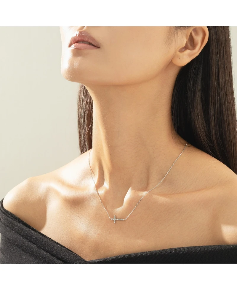Bearfruit Jewelry Plated Elowen Horizontal Cross Necklace Holiday Gift Guide