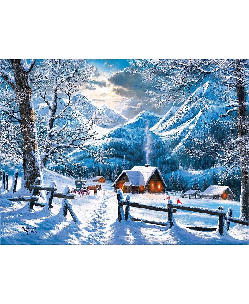 SunsOut On a Snowy Morning 500 piece Jigsaw Puzzle for Adults