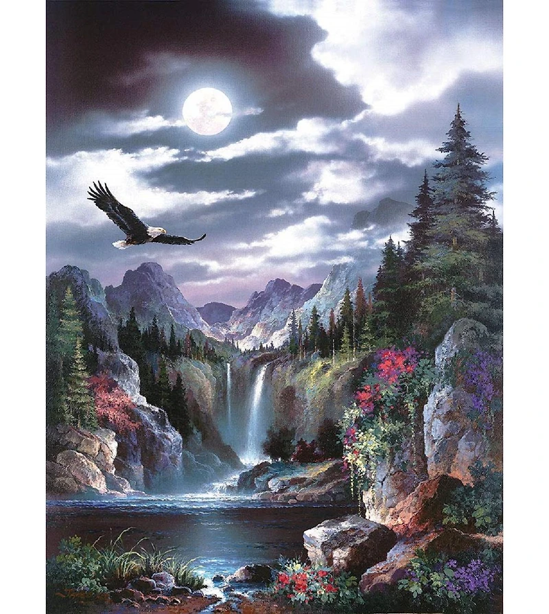 SunsOut Moonlit Eagle 1000 piece Jigsaw Puzzle for Adults