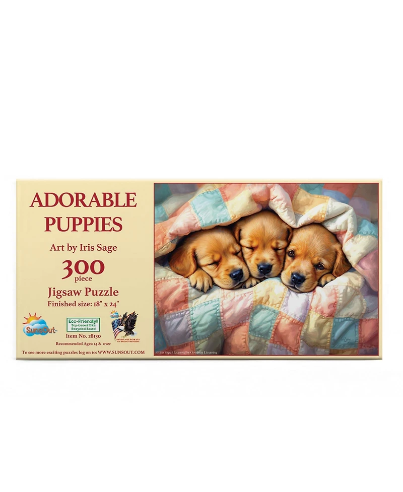 SunsOut Adorable Puppies 300 piece Jigsaw Puzzle for Adults