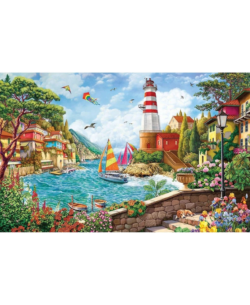 SunsOut Lighthouse and Sailing Boat 550 piece Jigsaw Puzzle for Adults