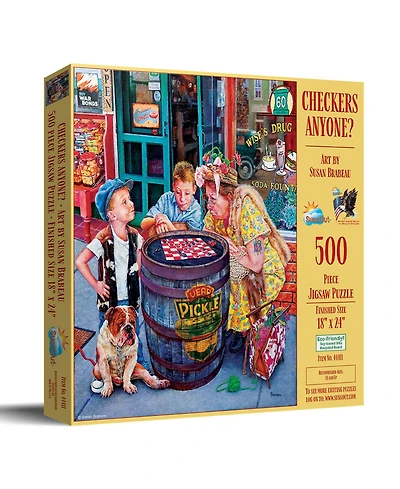 SunsOut Checkers Anyone? 500 piece Jigsaw Puzzle for Adults