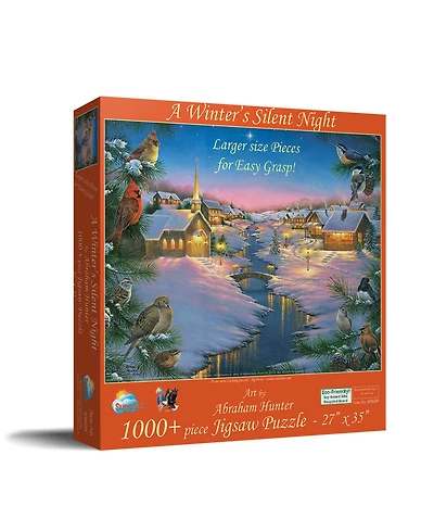 SunsOut A Winter's Silent NIght 1000 piece Jigsaw Puzzle for Adults Large Pieces Christmas