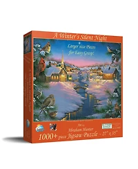 SunsOut A Winter's Silent NIght 1000 piece Jigsaw Puzzle for Adults Large Pieces Christmas