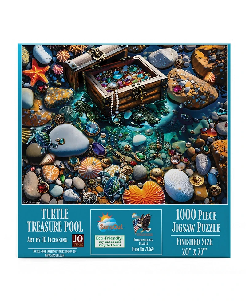 SunsOut Turtle Treasure Pool 1000 piece Jigsaw Puzzle for Adults
