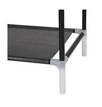 vidaXL Shoe Rack with 8 Shelves Metal and Non-woven Fabric Black