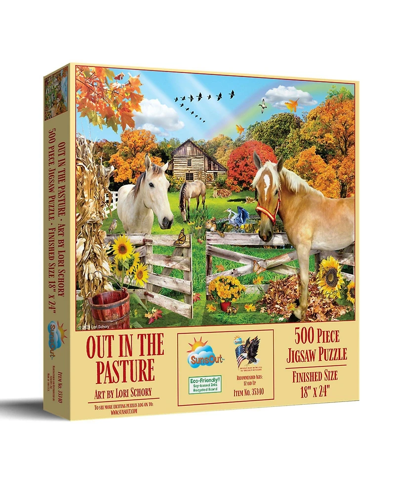 SunsOut 'Out in the Pasture' 500-piece Jigsaw Puzzle for Adults