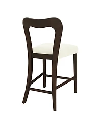 Streamdale Furniture Counter Stool Without Arm(dark brown+beige) Set of 2