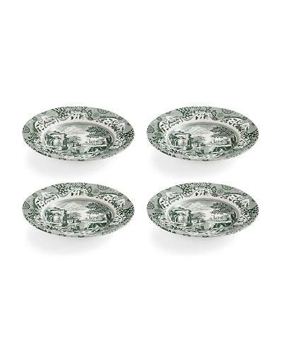 Spode Heritage Green Italian Soup Plates, Set of 4