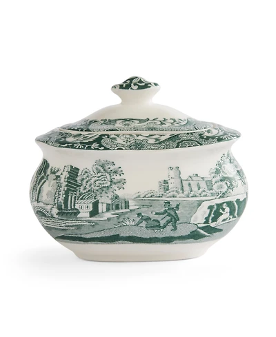 Spode Heritage Green Italian Covered Sugar Bowl