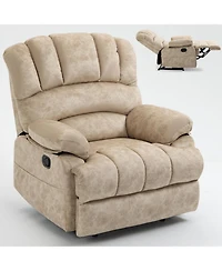 Streamdale Furniture Large Manual Recliner Chair in Fabric for Living Room