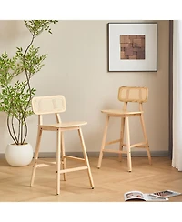 Streamdale Furniture Bari Indoor Wood Barstool, Set of 2