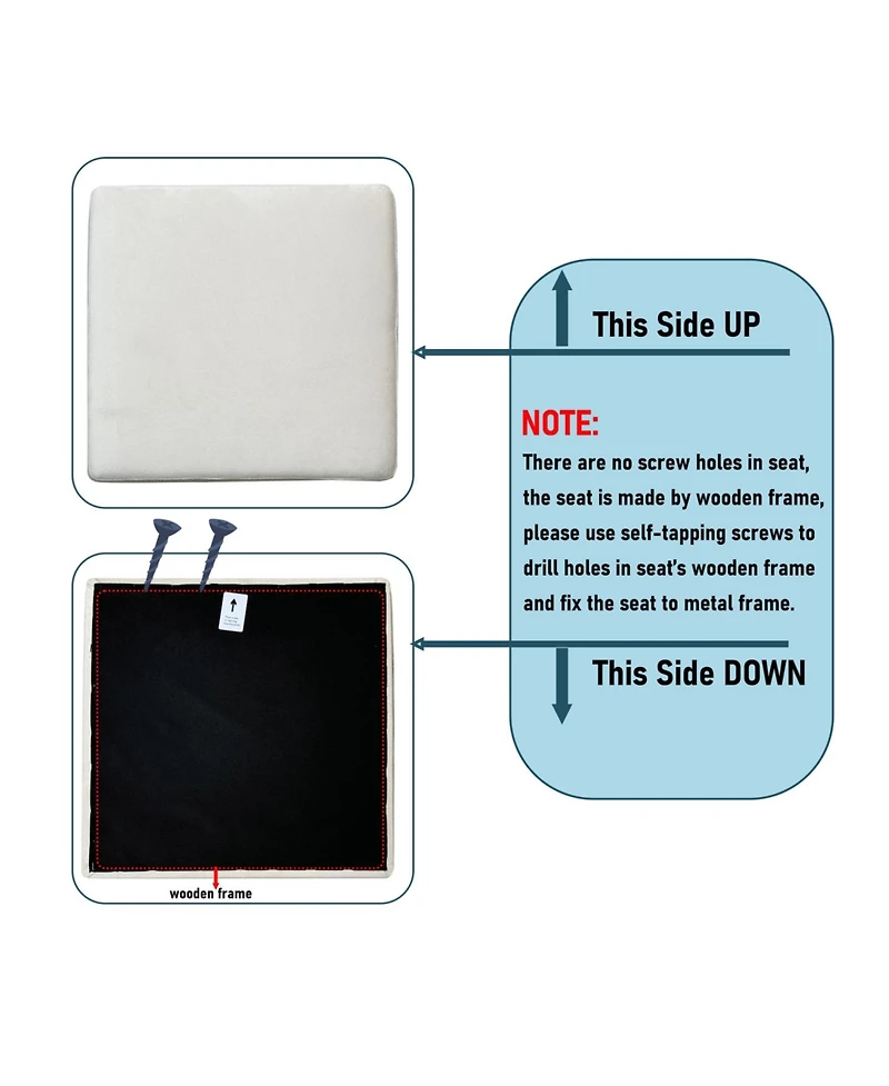 Streamdale Furniture Streamdale Velvet Bar Stools Set of 2