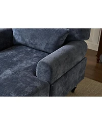 Streamdale FurnitureBlue Modern Chaise Lounge Sofa Recliner