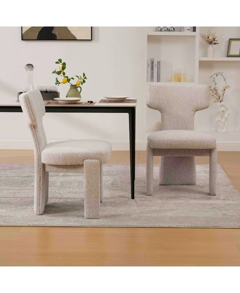 Streamdale Furniture Chenille Dining Chairs (Set of 2)