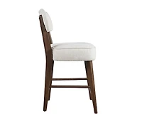 Jofran Wes Mid-Century Modern Boucle Upholstery Counter Barstool (Set of 2