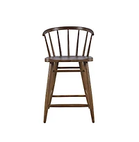 Jofran Fitz Traditional Solid Wood Curved Back Spindle Counter Stool