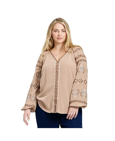 Avenue Women's Angelina Embroidered Blouse
