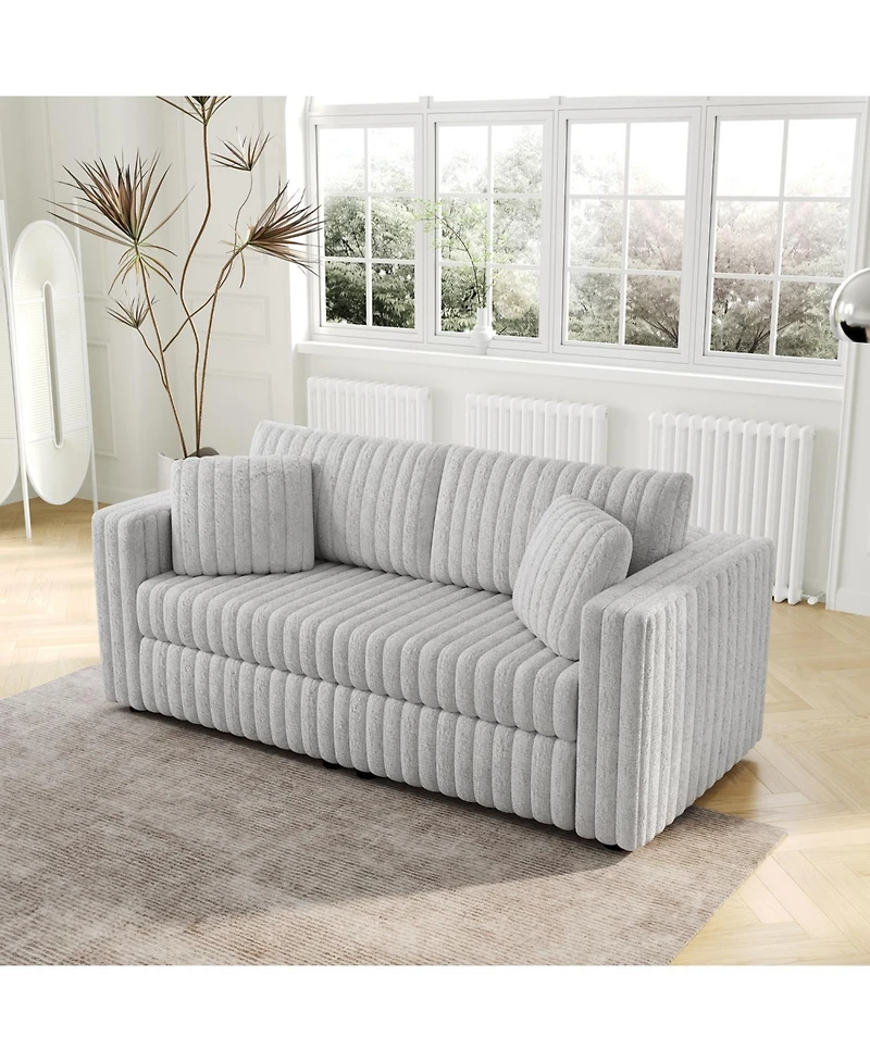 Streamdale 75.6" Light Gray Modular Sofa - Comfortable, Modern Design