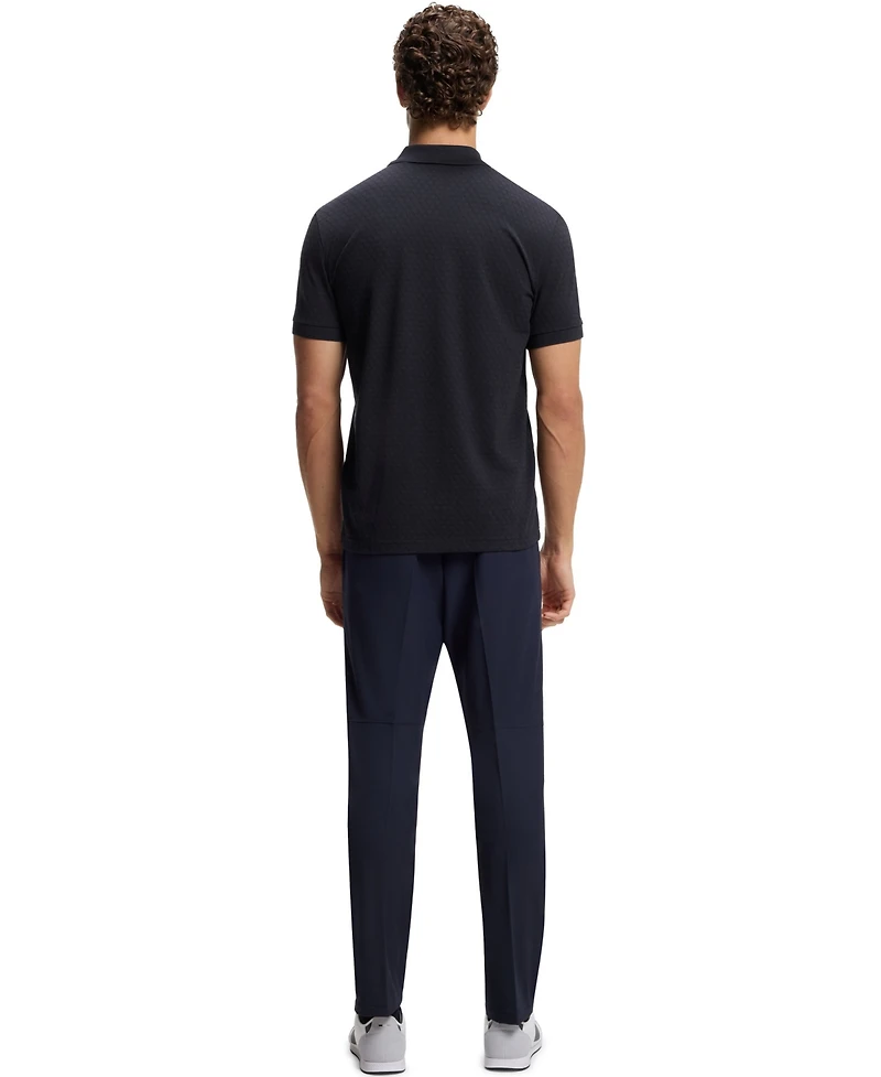 Boss by Hugo Boss Men's Cotton-Pique Printed Pattern Polo Shirt