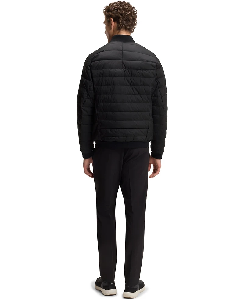 Boss by Hugo Men's Water-Repellent Padded Bomber Jacket