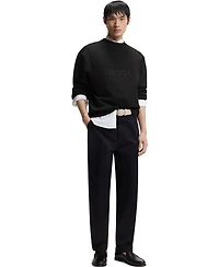 Boss by Hugo Men's Cotton Terry Oversized-Fit Logo Sweatshirt