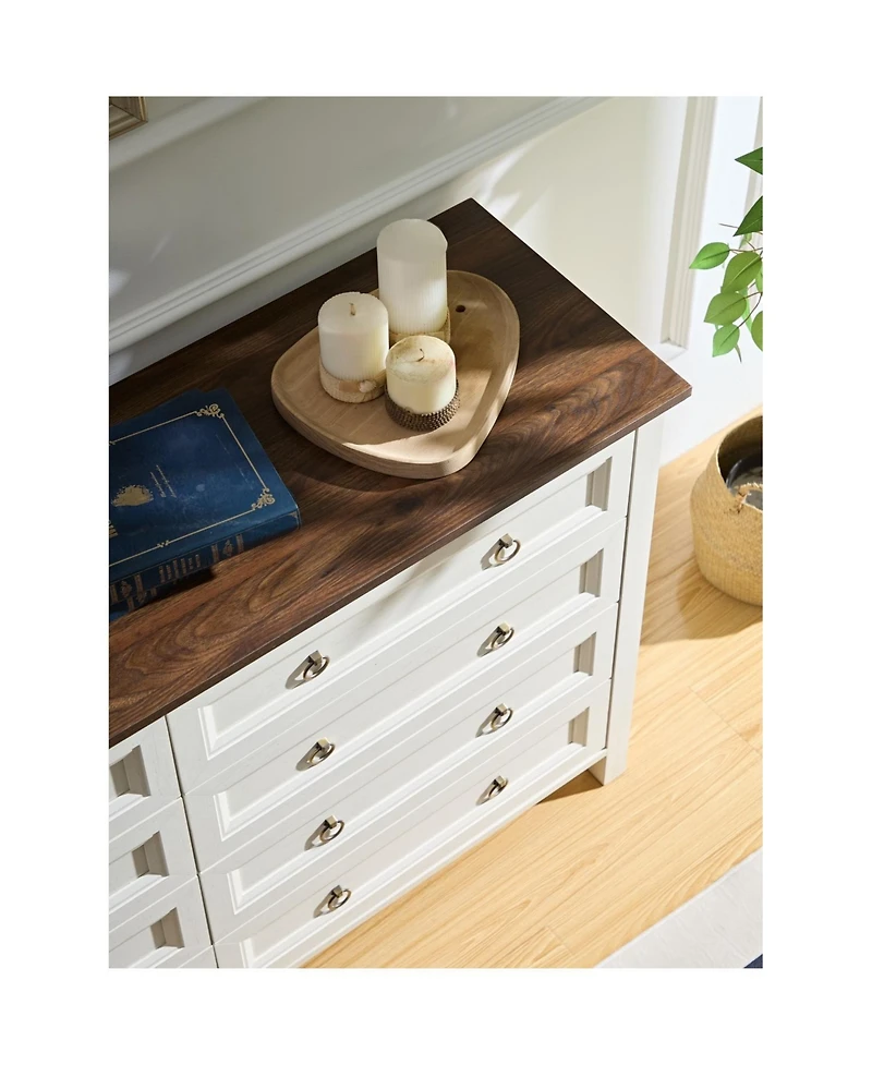 Streamdale Furniture Farmhouse 8-Drawer Tall Chest