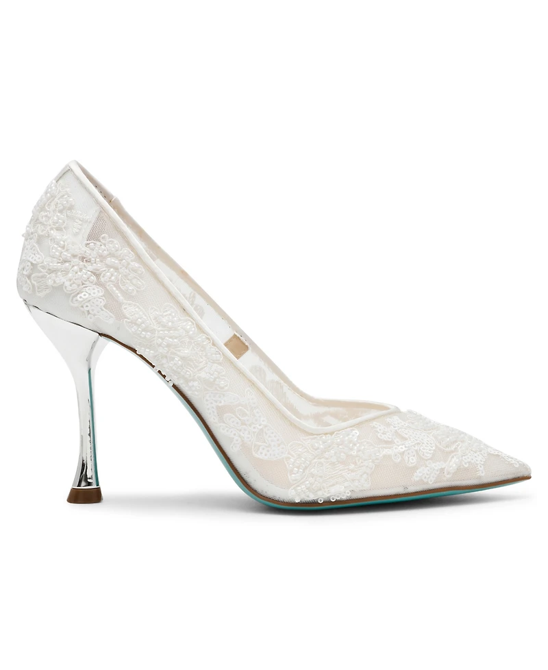 Betsey Johnson Women's Jenii Pointed-Toe Mesh Stiletto Pumps
