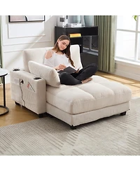 Streamdale Furniture Sleeper Sofa Couch Bed,Oversized Chaise Lounge Chair Cozy Cloud Couch