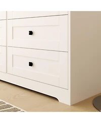 Streamdale Furniture Streamdale Chest Of Drawer with 6 drawers white color farm door