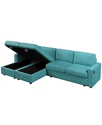 Streamdale Furniture 103.9" U-Shaped Sectional Sofa w/ Storage Chaise & Usb