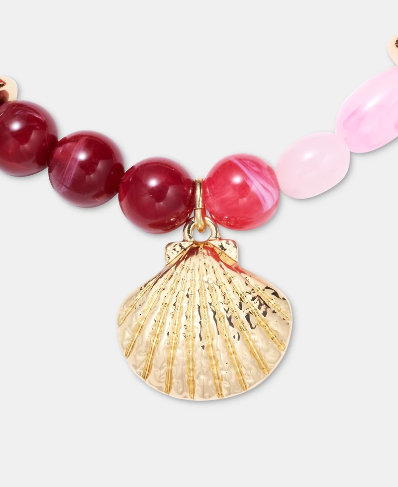On 34th Beaded Shell Charm Stretch Bracelet, Created for Macy's