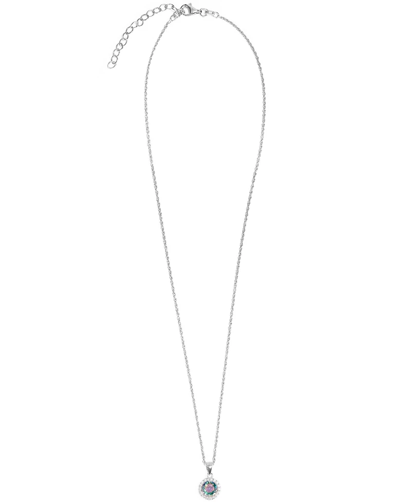 Macy's Cubic Zirconia Halo Pendant Necklace