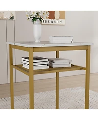 Streamdale Furniture Bar table, equipped with 2 bar stools, with backrest and partition