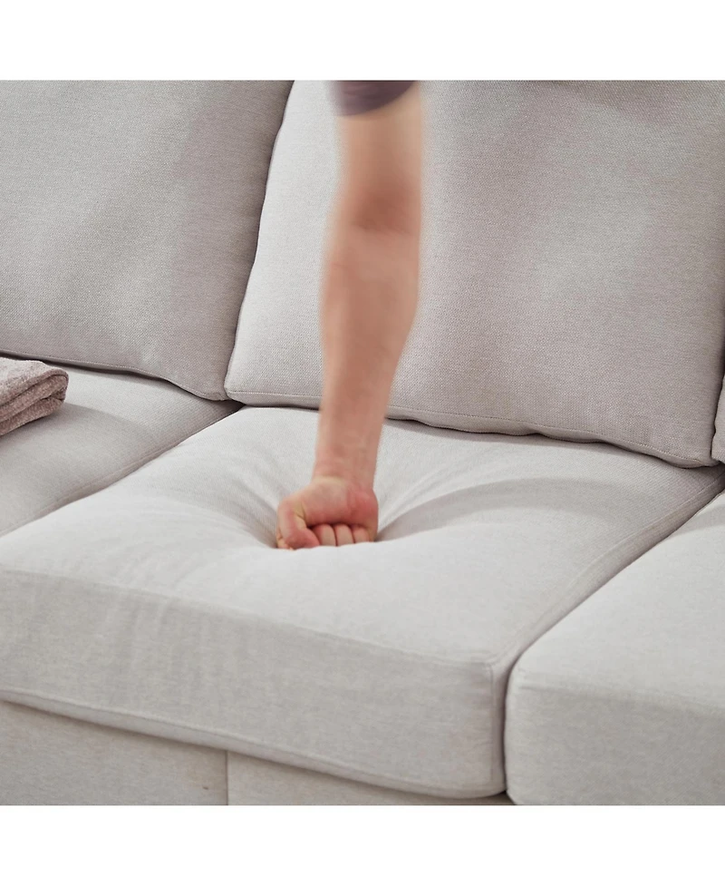 Streamdale Furniture 59.5" Modern Beige Loveseat