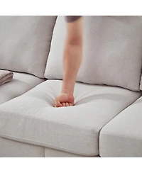 Streamdale Furniture 59.5" Modern Beige Loveseat