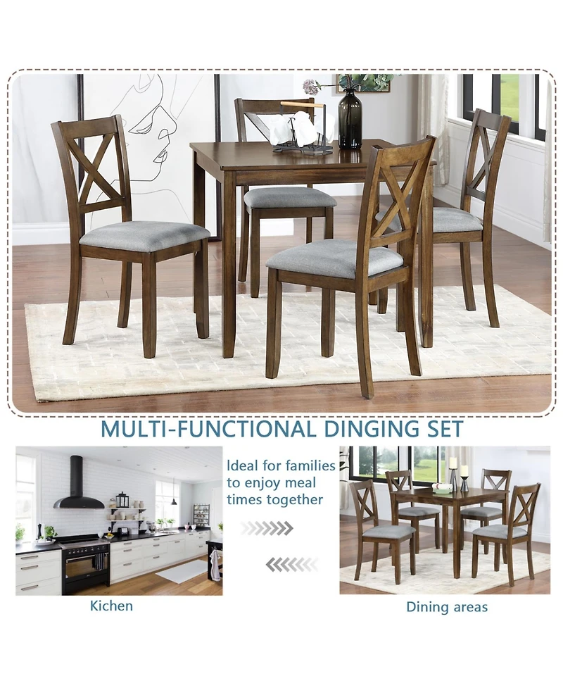 Streamdale Furniture Streamdale Modern 5-Piece Dining Set
