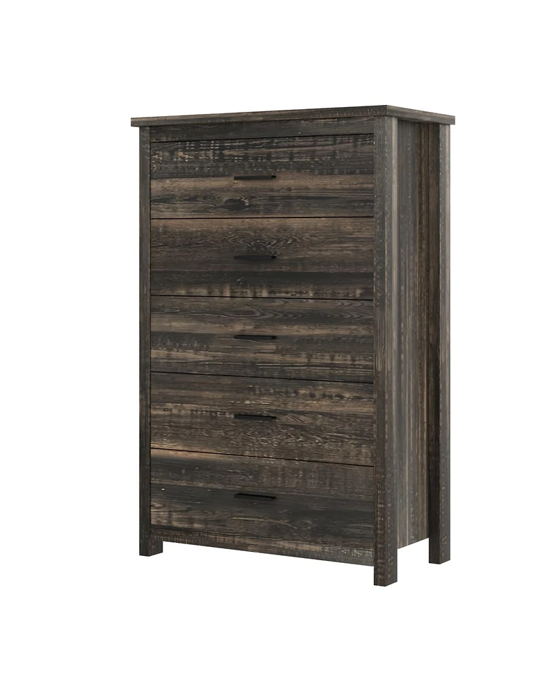 Streamdale Furniture Queen Bed Set- Storage Headboard, Nightstands, Dresser