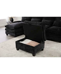 Streamdale Furniture 106" U-Shape Sectional Sofa Cloud Couch, Chenille