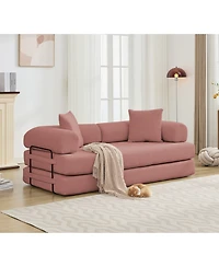 Streamdale Furniture Folding Sleeper Sofa Bed, 5-in-1 Convertible, King Size, Corduroy